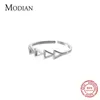 Eenvoudige stapelbare opening vinger ring voor vrouwen mode 925 sterling zilver kleine geometrische Korea stijl fijne sieraden 210707