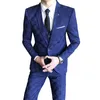 Jacket Pants Vest Men 3 Pieces Slim Casual Suit Trousers Set Male Wedding Groom Dress Business Blazers Coat Waistcoat