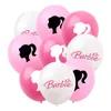 Decorazione per feste Decorazioni di buon compleanno per ragazze principessa rosa Banner Palloncino Cake Topper Baby Shower Giocattoli per forniture per bambini