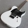 Custom Shop Jim Root Signature Guitare électrique blanc satiné Micros EMG de Chine, matériel noir