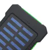 4000mAh Intelligent Solar Panel Charger Power Bank LED 2 USB-batterij Waterdicht - Groen