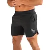 Fitness Shark Summer Jogger Shorts Men Patchwork Running Sports Workout Quick Dry Training Gym Athletic