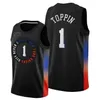 Obi Toppin Jersey 2021-22 NewYorkity Basketbol Formaları Erkekler Gençlik S-XXL Stokta