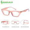 SOOLALA 4 Paia Flat Top Blu Blocco Della Luce Lente Lettura Donne Piccola Farfalla Occhiali Da Vista Telaio Occhiali Da Presbite Nuovo