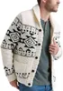 Mens Knitted Sweater Coat Geometric Print Autumn Arrivals Button Cardigan Fashion Classic Sweater Daily Casual Mens Clothes 211221