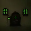 Porte et fenêtres féeriques pour arbres, décoration extérieure de jardin Miniature lumineuse avec lanterne en Bonus qui brille dans la nuit, décorations vj-drop