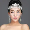 Bridal Hairbands Kryształowe opaski Damskie Biżuteria Włosów Akcesoria Ślubne Kryształ Tiaras i Korony Łańcuch Głowy X0726