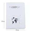 Titulares de cartão PU Couro Capa de passaporte Tag de bagagem Set para homens mulheres de viagem de caso de mala de identificação