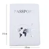 Porta carte in pelle PU Cover PU PASSAPPORTO PASSAPORTO I bagagli Tag set per gli uomini DONNA VIAGGIO CASO DI VIAGGIO SUALACE ID NOME NOME HARD