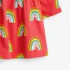 Весна осень детские платья для девочек принцесса девушка с длинным рукавом радуга 2-7YRS 210521