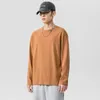 Men's Sweaters Pullover Casual Long Sleeve Loose Cotton Soft O-Neck Basic Tops Tees