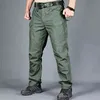 pantalon cargo hommes Multi Pocket Outdoor Tactical Sweatpants armée militaire, plus la taille Imperméable À Séchage Rapide Élastique Randonnée Pantalon 211110