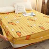 Couvre-matelas antibactérien carotte, housse de Protection en coton imprimé, surmatelas élastique anti-acariens, housse de Protection respirante