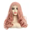SunnyQueen Pink Body Wave Synthetic Lace Front Wigs For Women Heat Resistant Fiber Hair Drag Queen