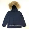 Vera pelliccia di coyote di alta qualità inverno uomo donna canadese Wyndhams Parka piumino d'oca caldo cappotto outwear antivento bomber spesso 211206