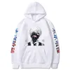 Токио Мужские мужчины Tokyo Hoodie Harajuku мальчики толстовки аниме капюшон Токио Гул пуловеры Top Y0319