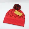 Gorros con estampado de letras para mujer, gorro tejido informal a cuadros, gorro de calavera portátil transpirable, sombreros de algodón gruesos