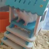 Söt hus Träklättring Små djur Sleeping Cage Chinchilla Guinea Pig Hamster Nest Pet Supplies