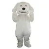 Halloween White Dog Mascot Costume Top Quality Cartoon Anime theme character Adult Size Christmas Carnival Birthday Party Fancy Dress