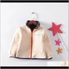 Kurtki Odzież Dziecko Dzieci Drop Dostawa 2021 Chłopcy i Dziewczyny Topy Doublesed Stand Collar Jacket Winter Children Wear Baby Overwea