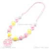 Filles Colliers Pendentifs Bijoux Enfants Accessoires Enfants Perles Fruits Fashion B7943