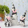 2021 Bunny Gnome Decoración del hogar Primavera Pascua Coleccionable Figurine Nordic Sueco NISSE Escandinavo Tomte Elf Dwarf Dwarf Regalo