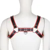 Uomini sexy PU Fasciatura in ecopelle Top Cinghie Camicia corta Canotta Bondage Uomo Top Harness Maschile Gay Lingerie Gay Wear F353084