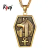 Collane con ciondolo Kpop Anubis Ankh Key Of Life Charm Stainess Steel Geroglifico egiziano Dio The Underworld Croce Collana per uomo P3775