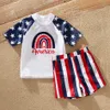 Maillots de bain Star Stripe de la série Independence Day (maillots de bain à épaules dénudées pour maman et fille; maillots de bain papa garçon) 210528