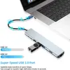 Tebe USB Type-C Hub To 4K HDMI RJ45 SD TD Card Reader PD Fast Charge 8-in-1 Multifunction Adapter for MacBook Pro305y