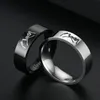 anillos de promesa de plata para parejas.