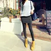 Jupe chaude leggings pour femmes épais velours décontracté femmes coton maigre taille haute pantalon élastique pantalon Streetwear 210428