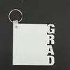 6 stilar sublimering keychain smycken kärlek grad pappa mamma nyckel kedja kreativ diy gåva tom mors dag gåvor party favör m3434