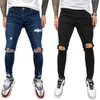 Herrkläder 2021Ripped tiggare jeans man ny stil avslappnad mode figur-kramar toppkvalitet penna jeans edgy byxor x0621