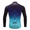 2024 Blue Team Winter Cycling Jersey Set Bicycle Clothing Breattable Men Thermal Fleece Långärmad skjorta Bike Bib Pants B2