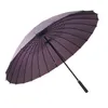 Regnbåge paraply kompakt stort vindtät 24K icke-automatiskt högkvalitativt rakt handtag paraplyer för kvinnor män barn