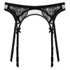 Mesdames Japanese Sexy Garter Belt Ultra-Thin transparent transparent en dentelle de dentelle à bowknot Bowknot Lingeries