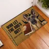 Cloocl Allemand Shepherd Tapis Porchemandes 3D Graphic Qui laissa le chien de plancher Dog Funny Fashy Door Nom du chien DIY Dog