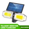 LED COB PIR Sensor de movimiento Luz solar Impermeable Tres modos Lámpara de pared de seguridad de jardín para exteriores - 56LED