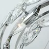 Chrome/or lustre en cristal moderne pour salon de luxe rond luminaire suspendu salle à manger chambre led lampe en cristal