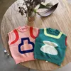 Style for Autumn and Winter Boys Girls Cartoon knitted long sleeve Sweaters Children's Cute Vest 210508