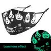 2021 nouveaux masques pour adultes automne et hiver Halloween fête délicate trois couches masque en tissu lavable 3d lumineux calicot masque facial