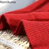 Nomikuma Koreanische Süße Pullover Frauen Plus Größe Drehen Unten Kragen Spitze Patchwork Langarm Pullover Jumper Herbst Pull Femme 210514