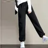 Calças femininas capris inverno mulheres sweatpants cintura alta esporte runny ginásio esportes esportes casuais meninas cordões longos corredores