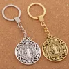 2Pcs Portachiavi San Cristoforo Proteggi i nostri viaggi Medaglia Portachiavi 2 Colori Anelli 30mm K1787