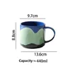 440ml Nordic Painted Ceramic Mug Coffee Breakfast Juice Espresso Cups Beautiful Cute Friends Gift