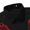 Fashion Western Cowboy Shirt Men Brand Design Embroidery Slim Fit Casual Long Sleeve Mens Dress Shirts Wedding Party Shirt Male T2254K