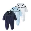 Высокое качество Baby Romper Newborn Комбинезон хлопчатобумажных мальчиков и девочек Pajamas Мода Все-матч с дизайнерским ногами