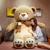 80100CM 4 colori Teddy Bear con sciarpa Animali di peluche AMORE Orso Peluche Teddy Bear Doll Lovers Compleanno Baby Girl Gift3517197