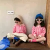 MILANCEL Autumn Kids Clothes Plaid Hoodie for Brothes and Sisters Loose Boys Hoodies Korean Girls Dress Childre 220115